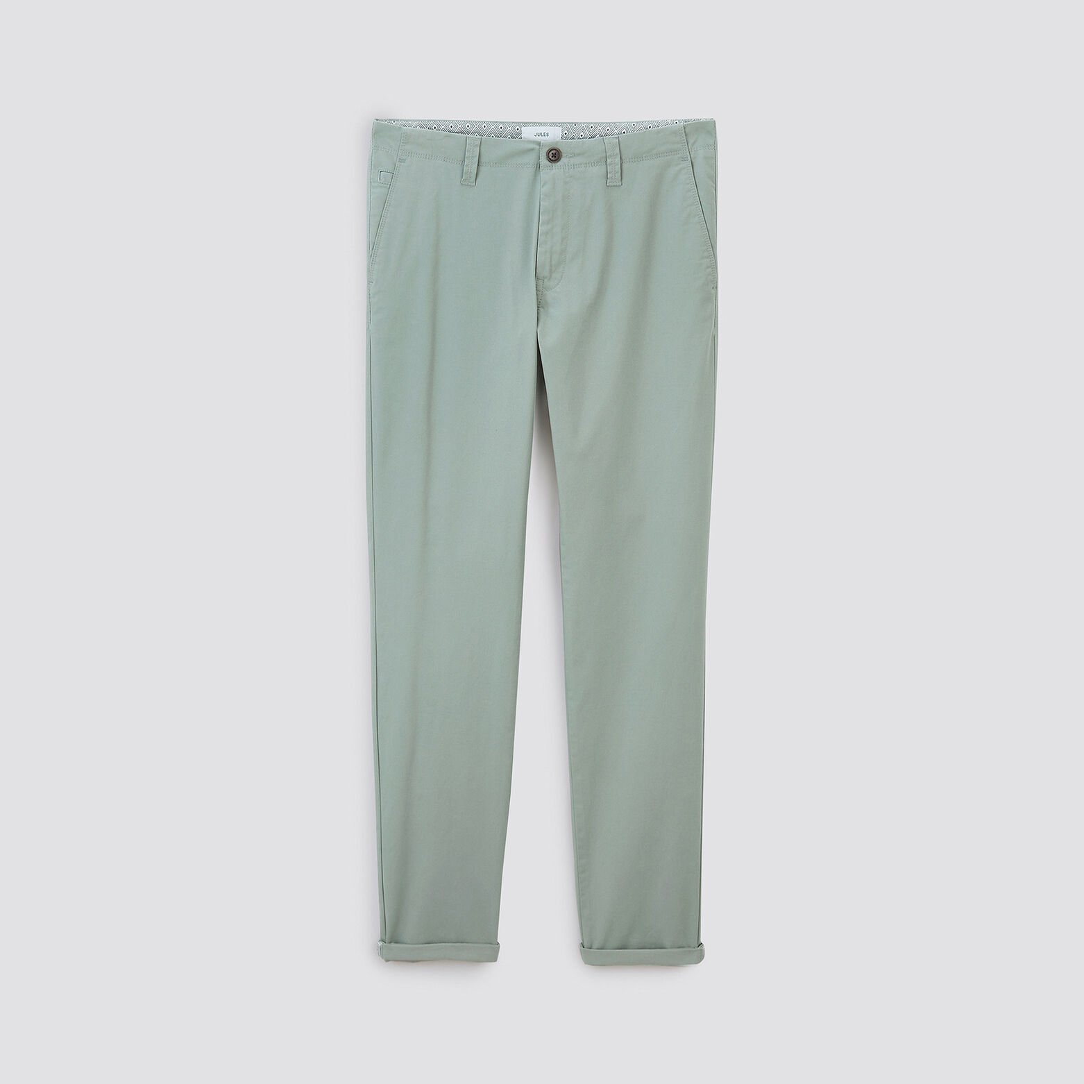 Pantalon chino slim Vert Moyen