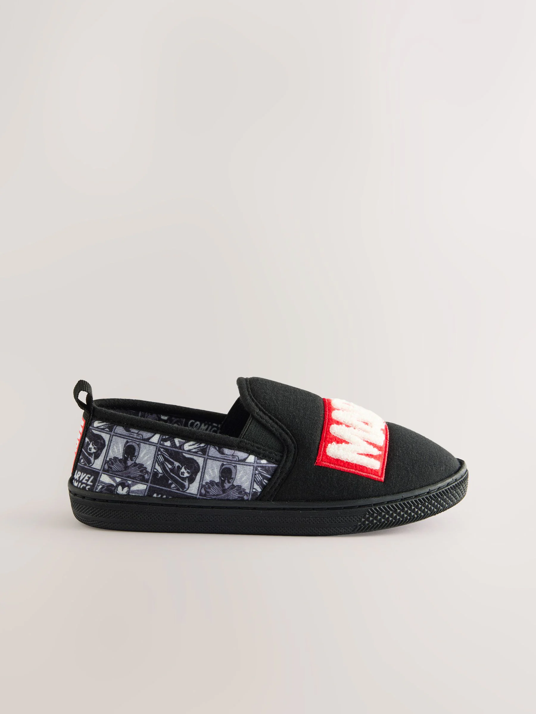 Grijs/zwart - Marvel pantoffels met omgevende zool