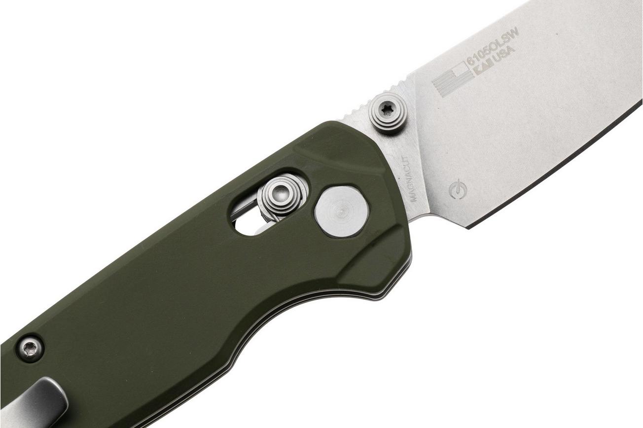 Kershaw Bel Air 6105OLSW, Stonewashed CPM MagnaCut, OD Green Aluminum zakmes
