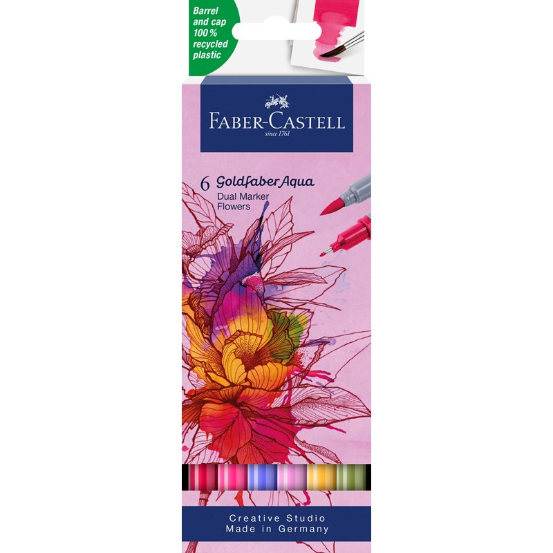 Faber-Castell<br>Tusser Dual Flowers 6 stk.