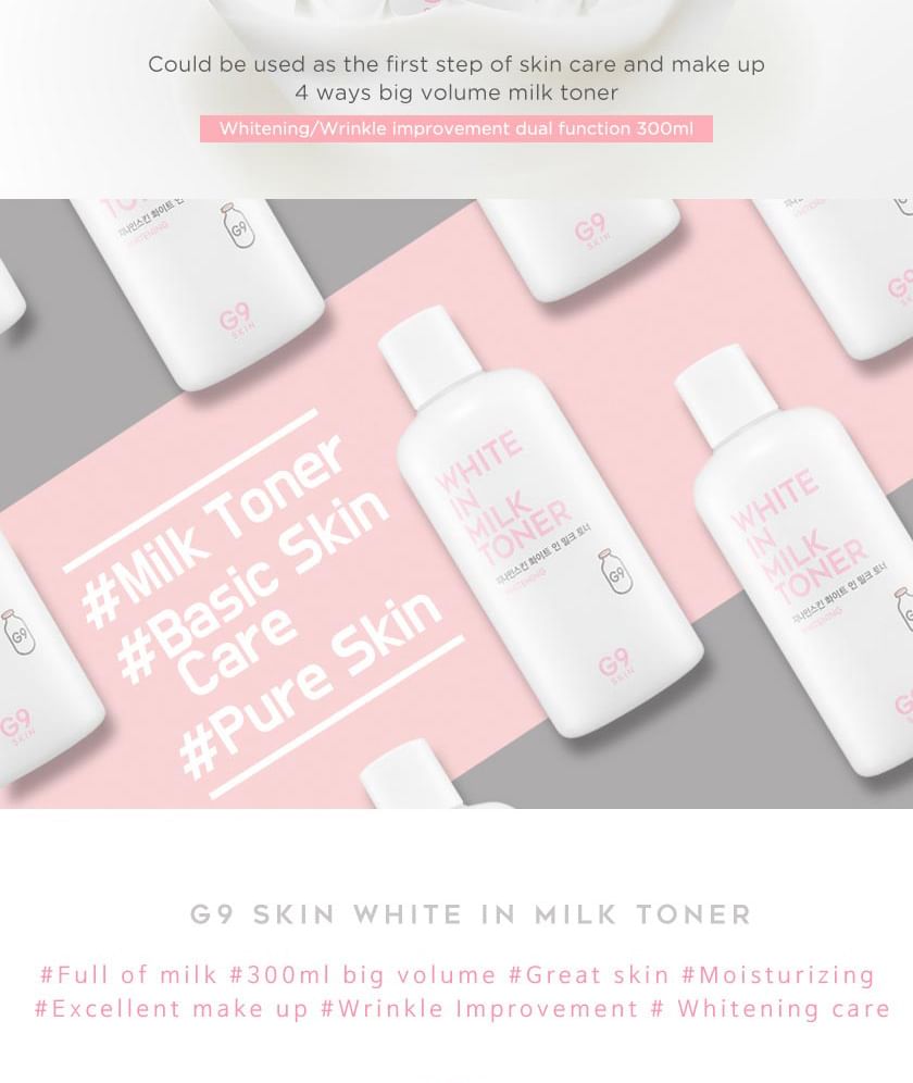 G9SKIN - Wit in melk toner 300ml