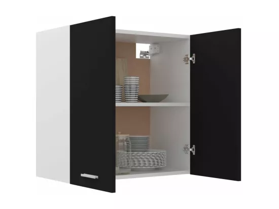 Armoire suspendue Noir 60x31x60 cm Bois d'ingénierie
