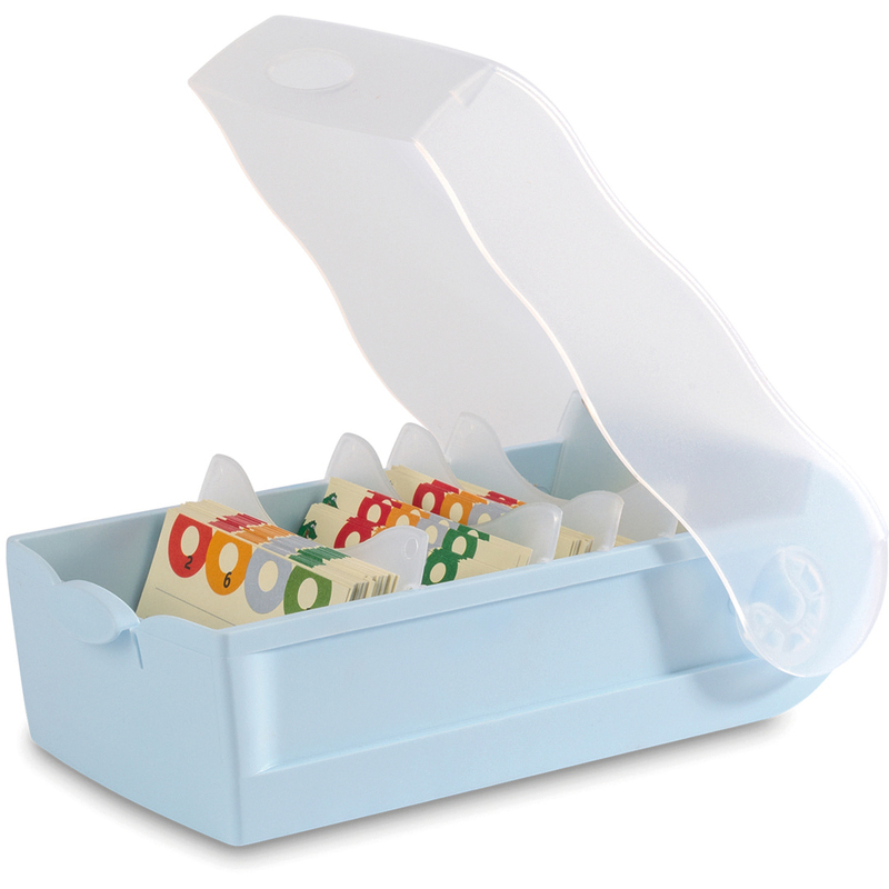 Han Karteikartenbox Croco, A8, pastellblau
