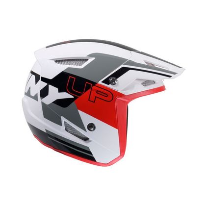 Casque trial Kenny TRIAL UP GRAPHIC 2025 - Blanc / Rouge