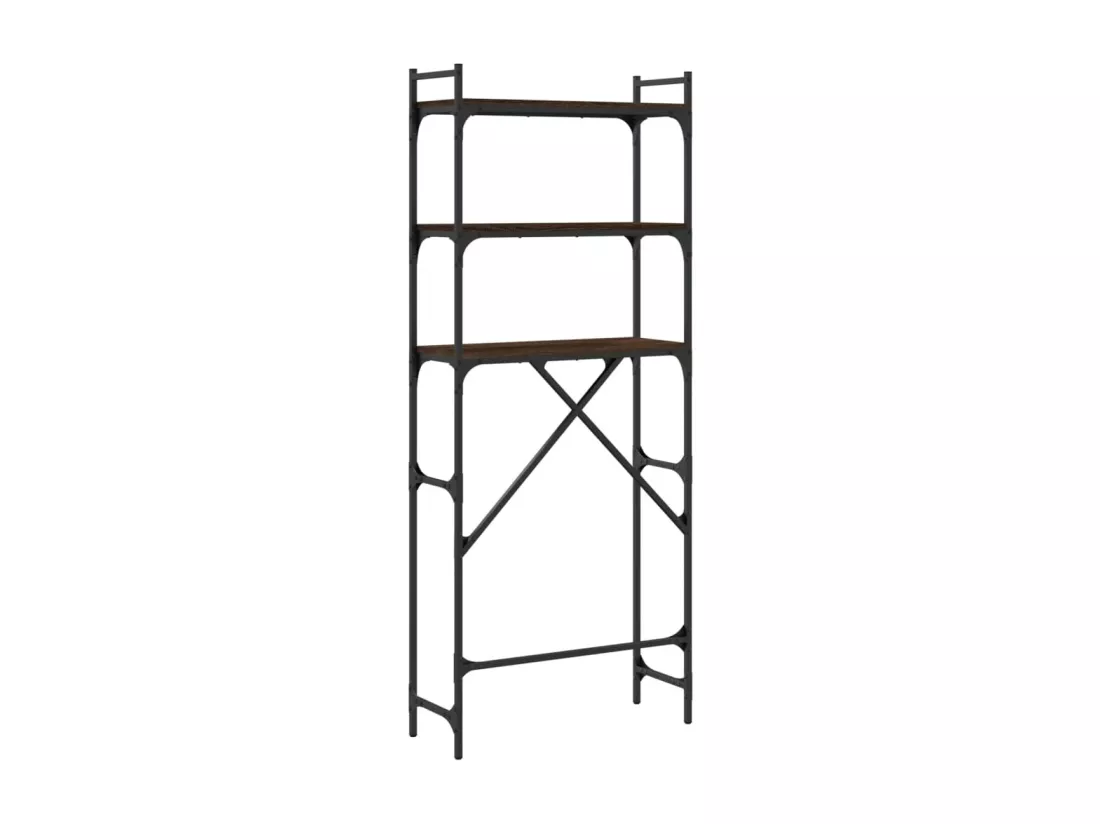 Étagère de lave-linge chêne marron 67x25x163 cm bois ingénierie