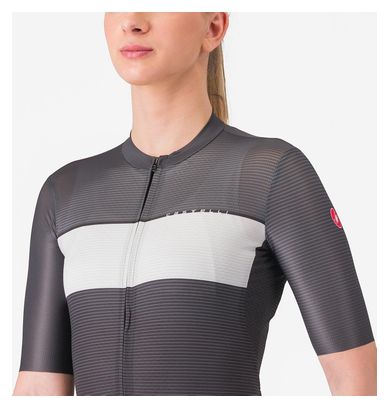 Maillot à Manches Courtes Castelli Elegante Femme Noir Gris