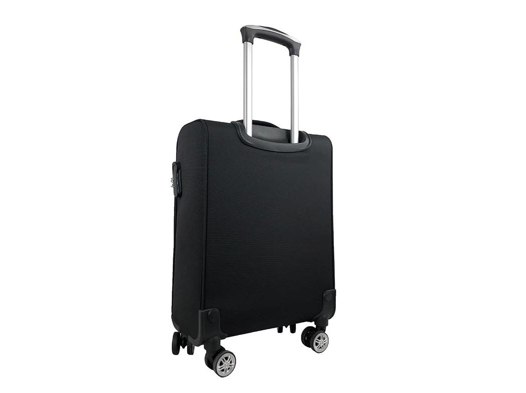 MALA DE CABINE FLEXÍVEL AIRPORT PRETO 8 RODAS 55CM