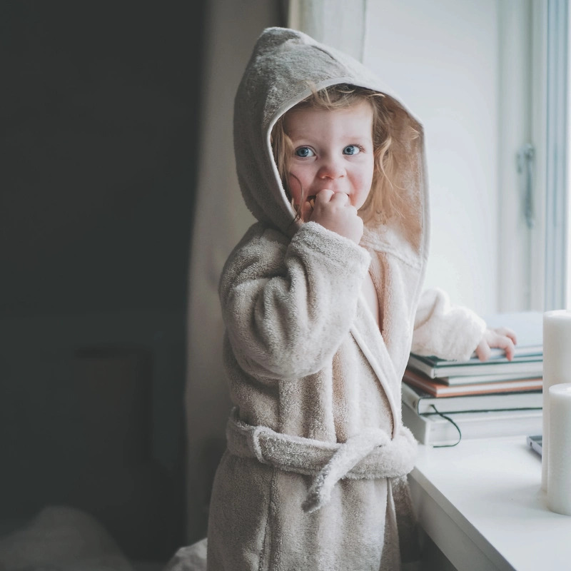 Lille Kanin Bathrobe Terry 1-2 Years - Vanilla Ice