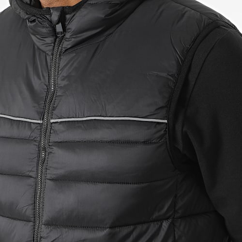 Doudoune Sans Manches Capuche Noir
