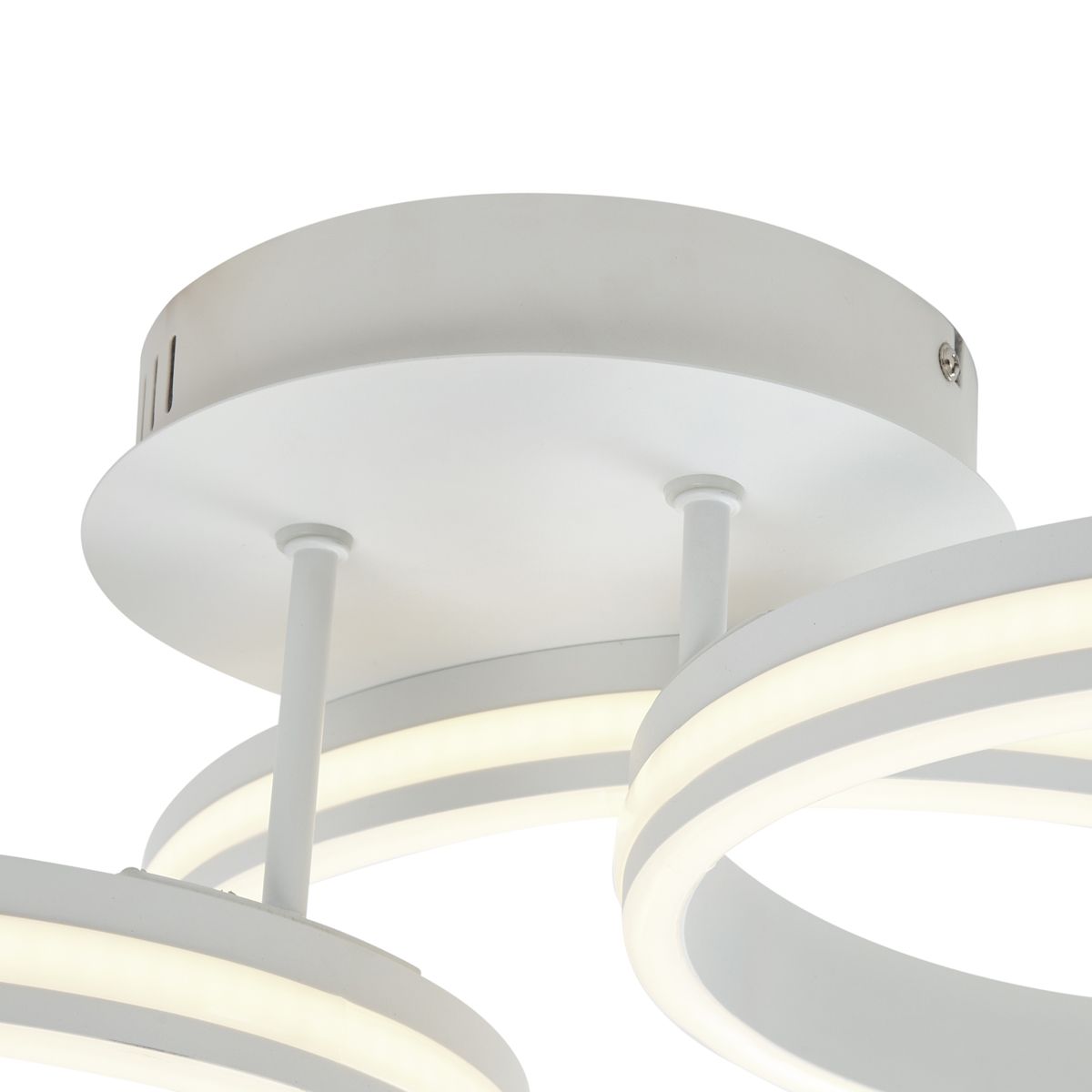 Plafondlamp wit incl. LED 3-staps dimbaar 3-lichts - Navara