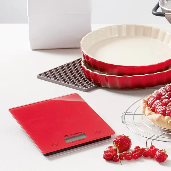 Balance de cuisine digitale rouge 5 kg Mathon