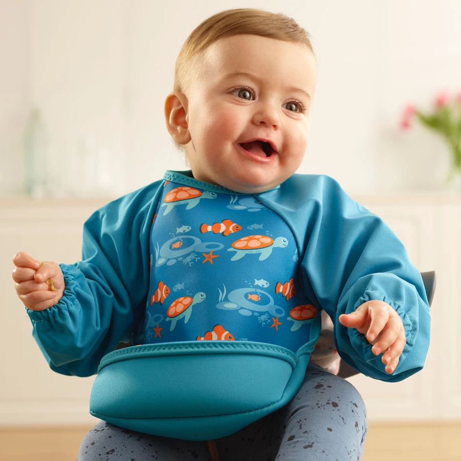 Bibetta Lätzchen UltraBib® mit Raglan-Ärmeln Fische