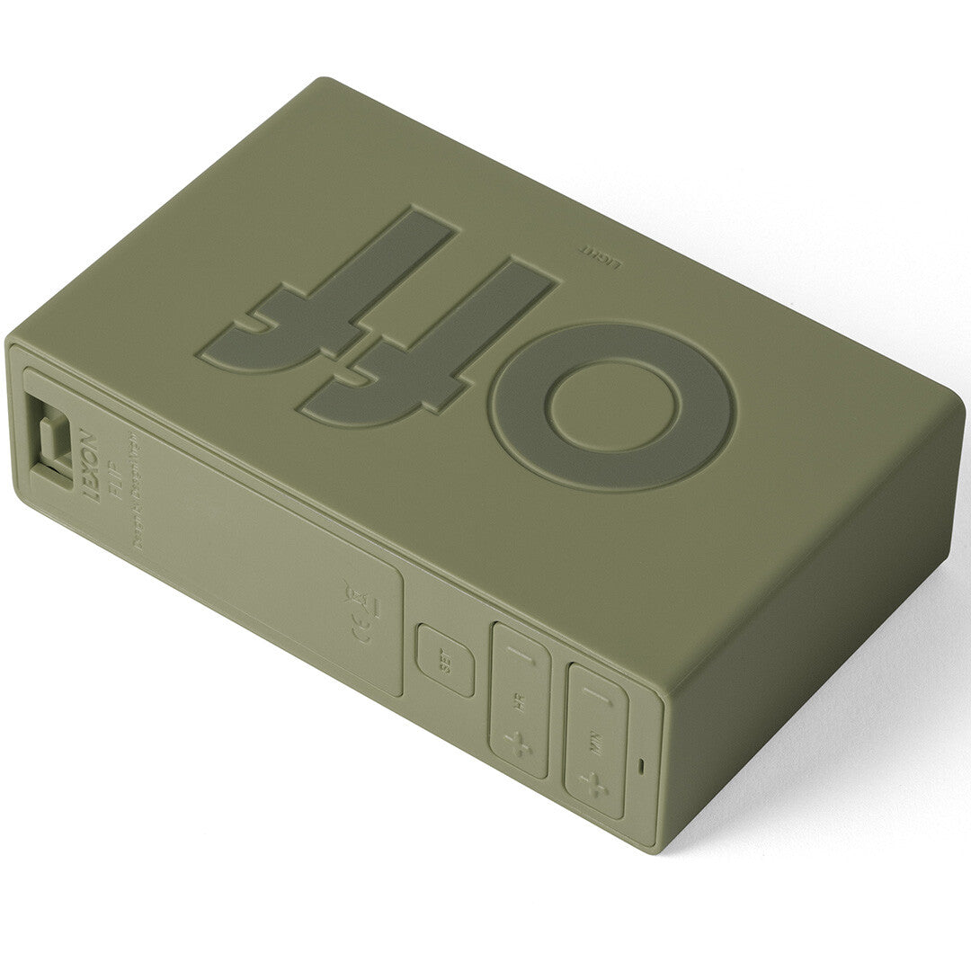 Lexon flip classic digitale wekker - khaki