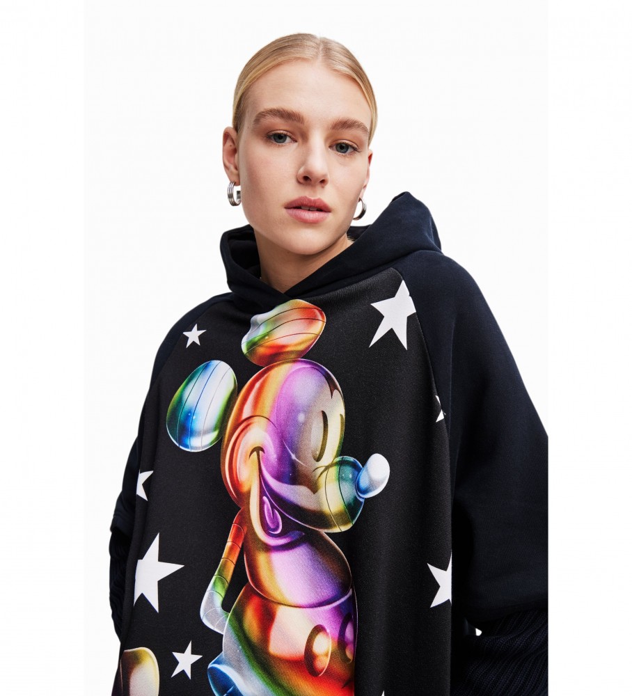 Moletom preto Desigual Start Mickey-Lacroix