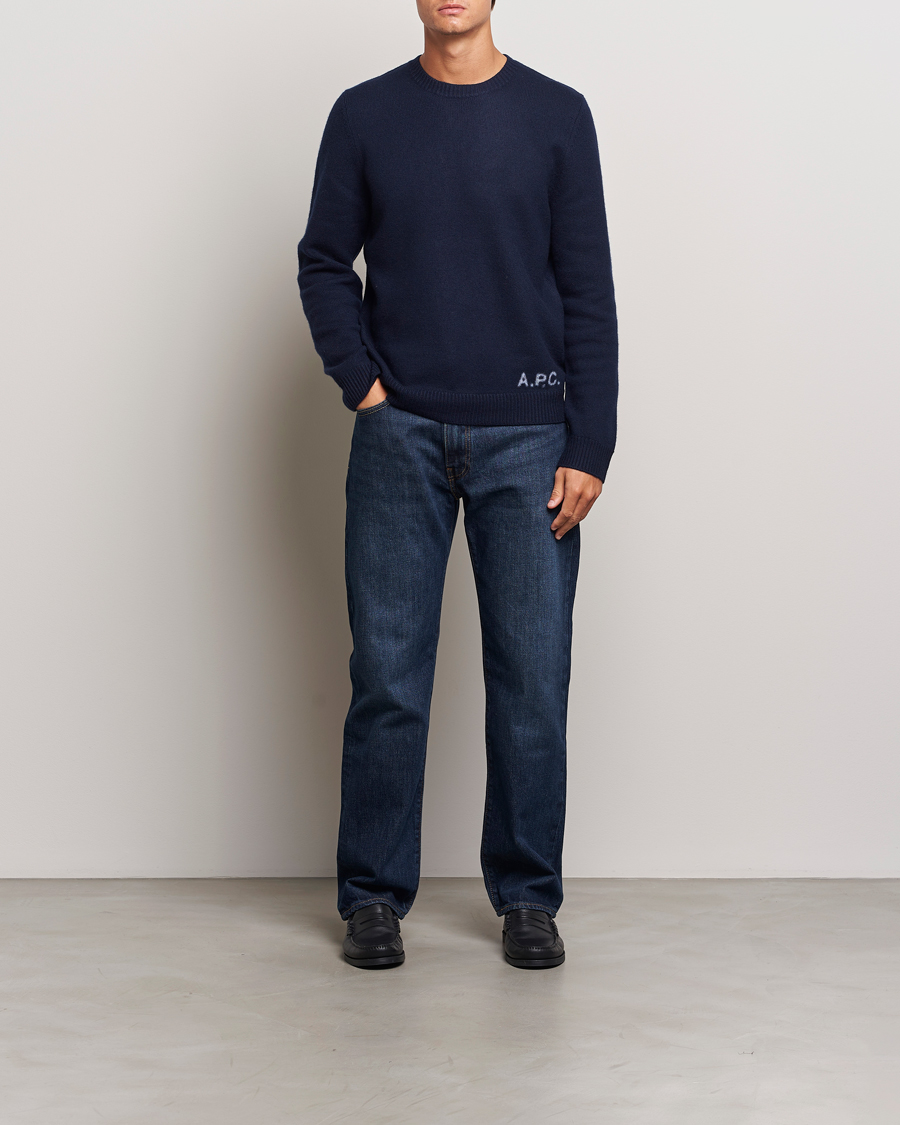 A.P.C. Edward Wool Knitted Sweater Dark Navy