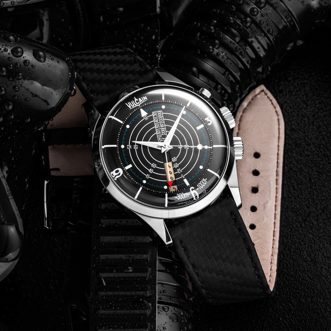 Vulcain Nautical Heritage Cricket Black & White Sapphire 42mm