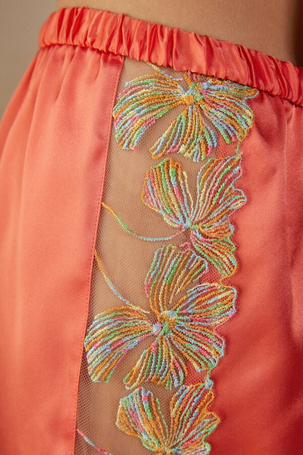 Shorts de seda em tons de doce