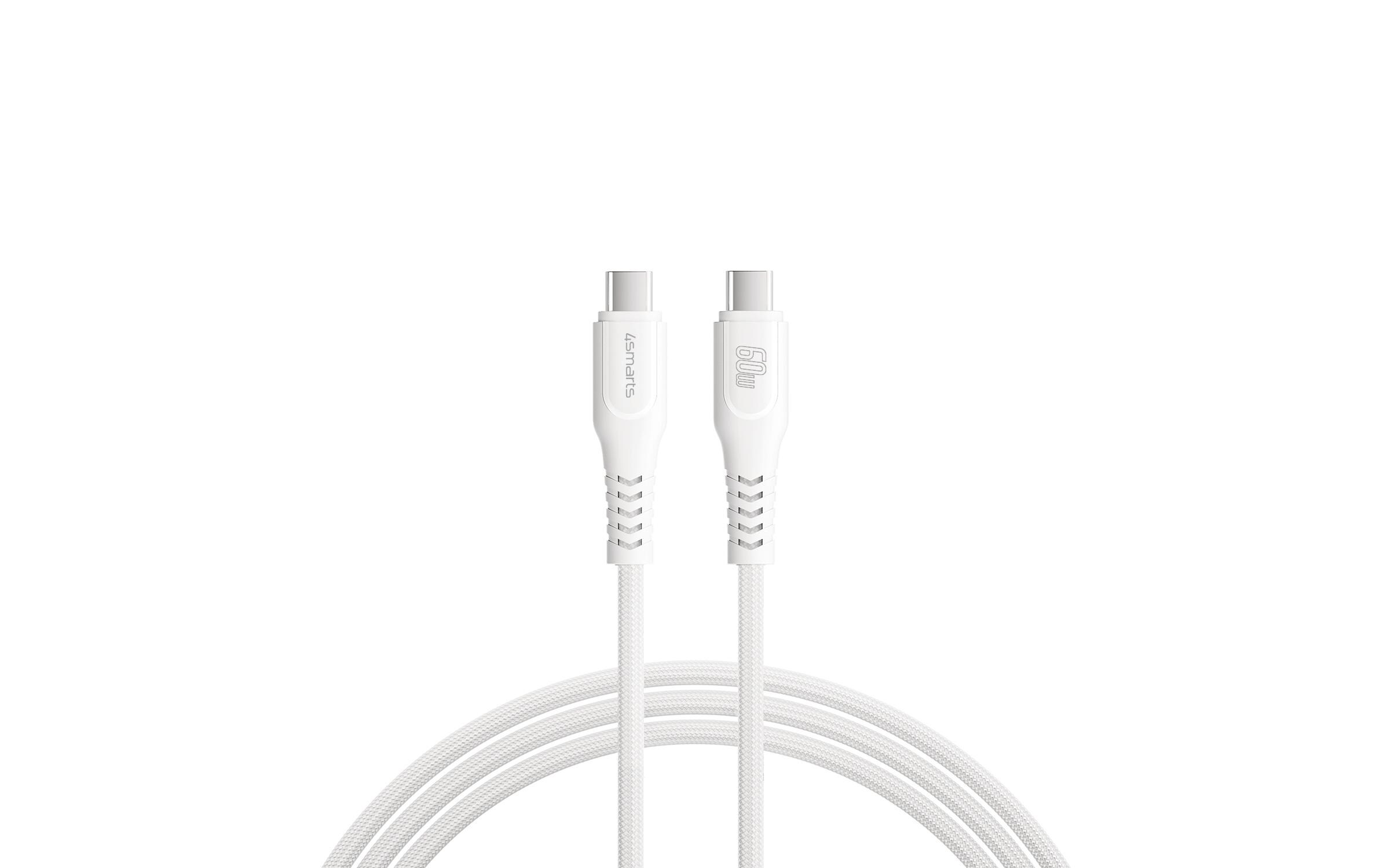 USB 2.0-Kabel Data and charging cable USB C - USB C 1.5 mUSB-C auf USB-C Kabel PremiumCord 60W 1.5m Weiss