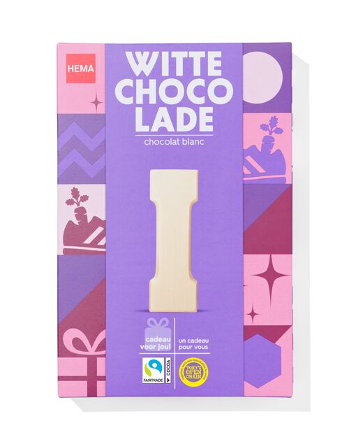 lettre I en chocolat blanc 140g
