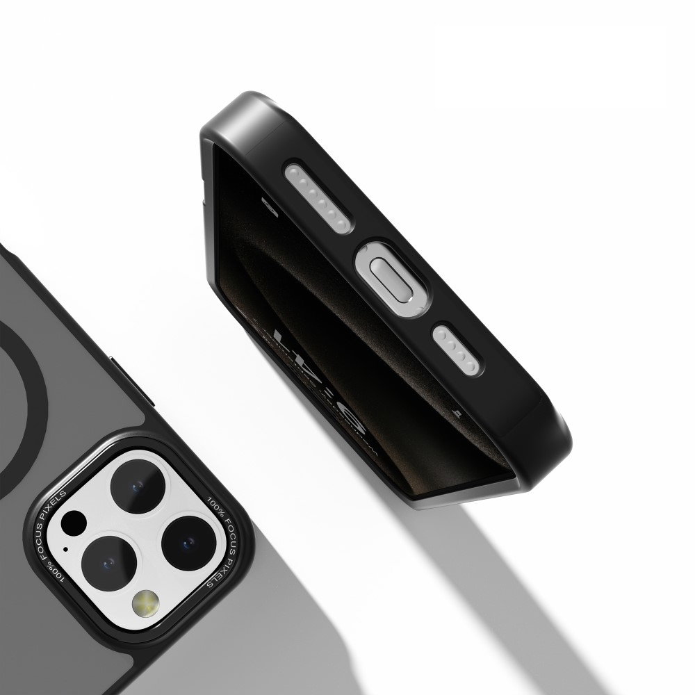 iPhone 16 Pro MagSafe Hybrid Hülle mit TPU Bumper - Grau
