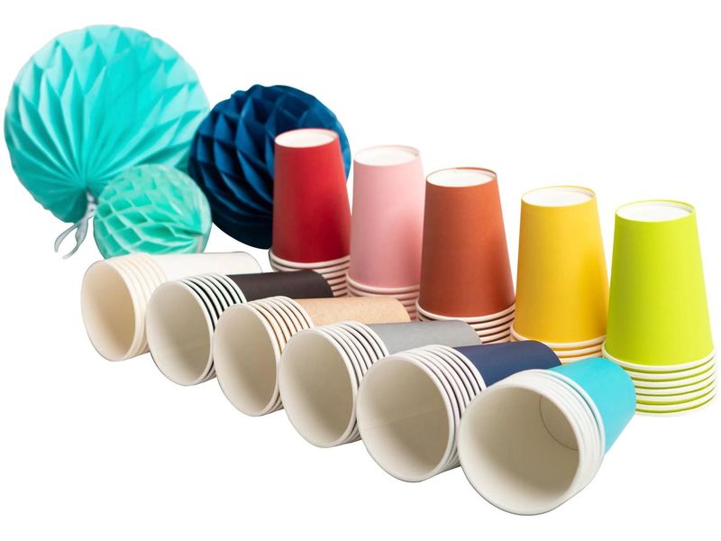 PRO nappe Einwegbecher 2 dl, 15 Stück, Gelb 15 Pappbecher