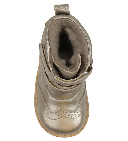Pom Pom Winterstiefel - Broque Klettband Stiefel Tex - Metallic