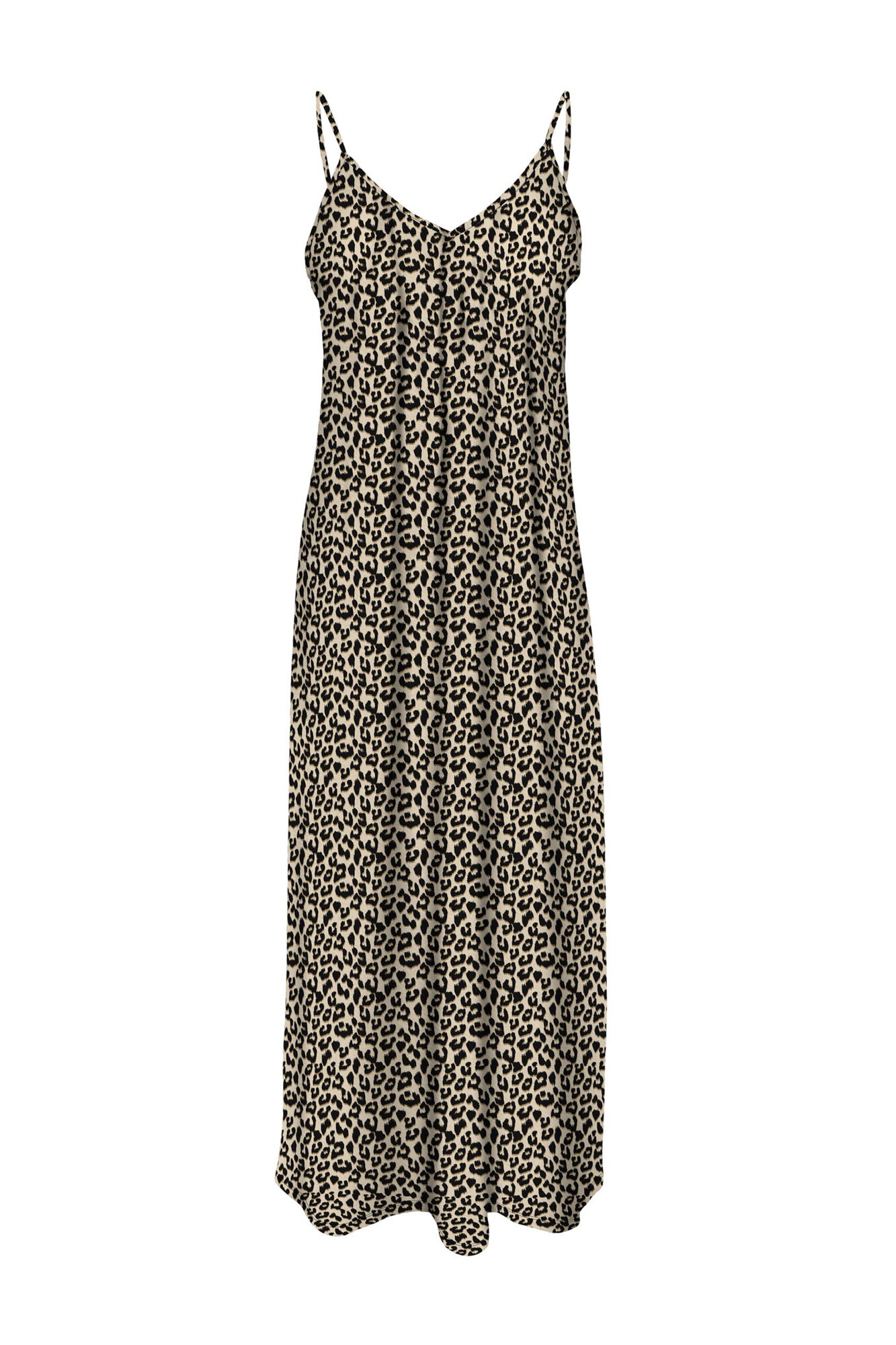 Vestido com alças até o tornozelo - Marrom