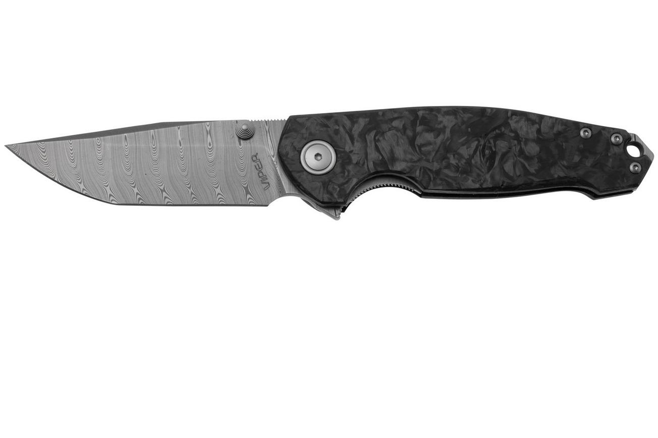 Viper Katla VA5980FCM, SSCT Damascus, Dark Matter Black Marbeled Carbon Fiber, Limited Edition, zakmes, Jesper Voxnaes design