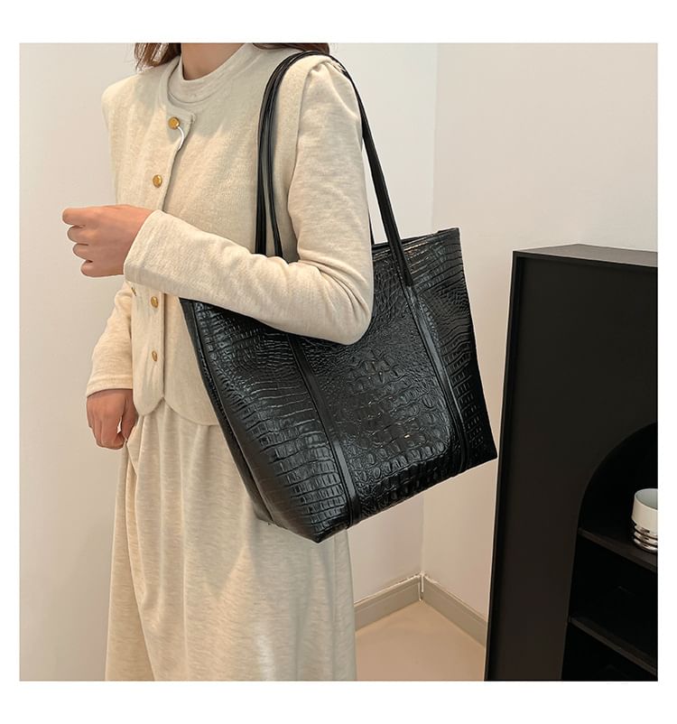 Kleevelind - Krokodillenleer Tote Bag