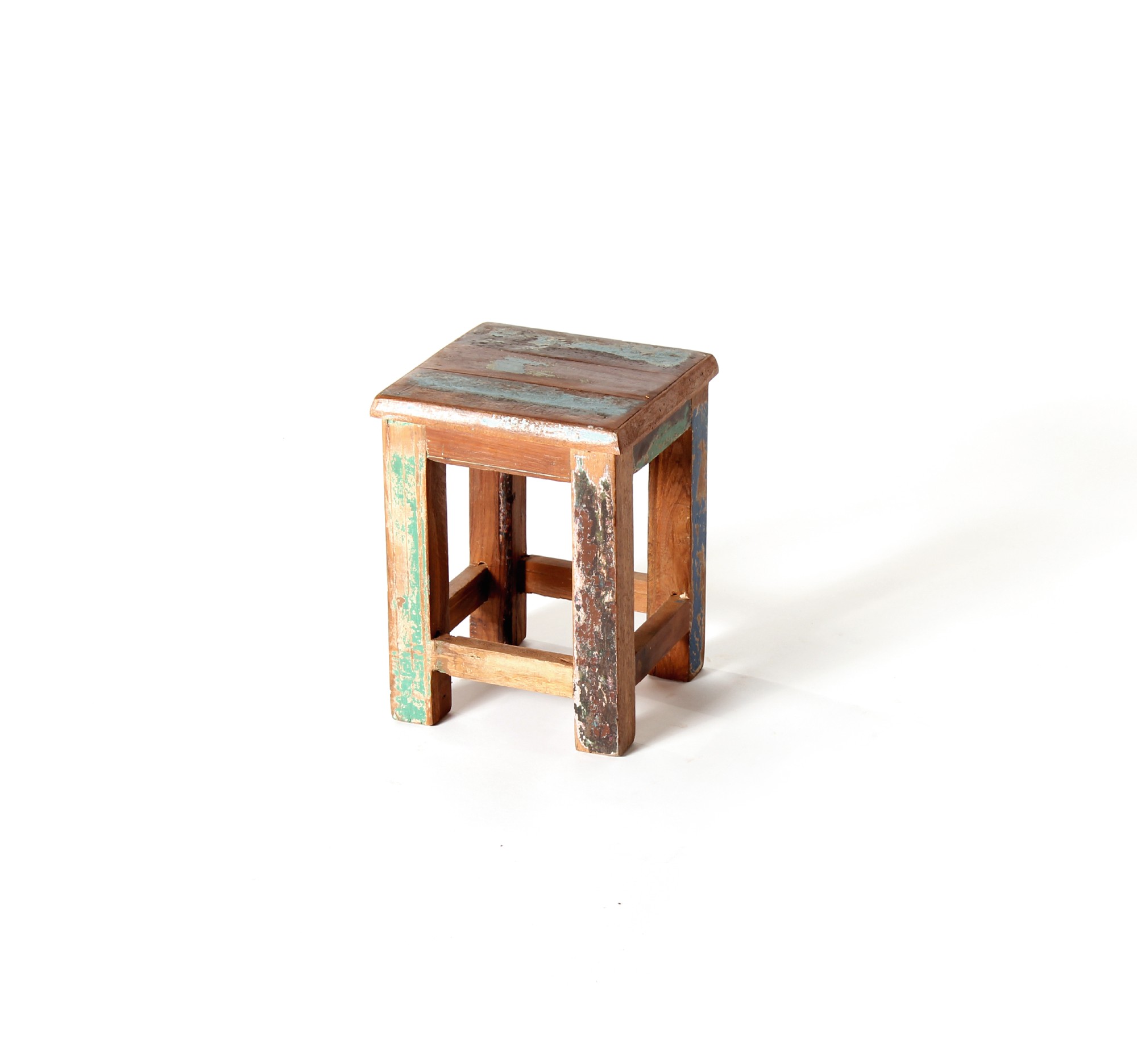3er-Set Beistelltisch 'Jarrow' aus recyceltem Holz, multicolor von fischer's lagerhaus