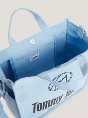 Sacola de compras de lona com logotipo
