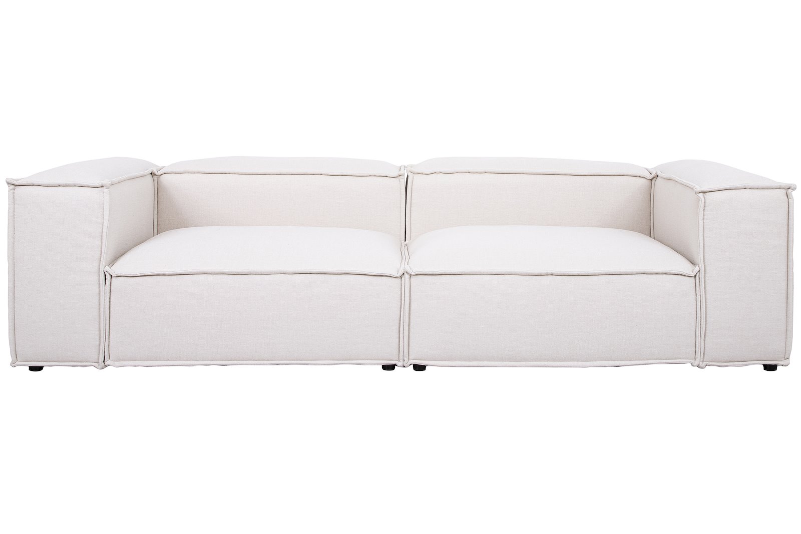 Box 3-seter XL sofa Tekstil Jenny R1R1 Offwhite med sorte ben