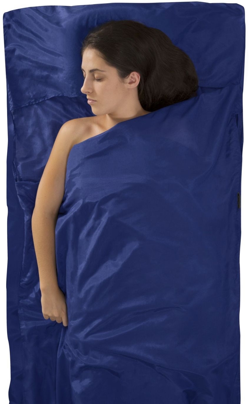 Sea to Summit Silk/Cotton Travel Liner Reiseschlafsack Inlett Traveller mit Kopfkissenfach Navy blue