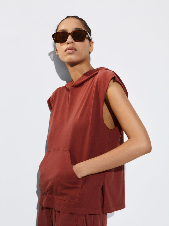 Camiseta Jogger com Capuz - Estampa de Azulejo