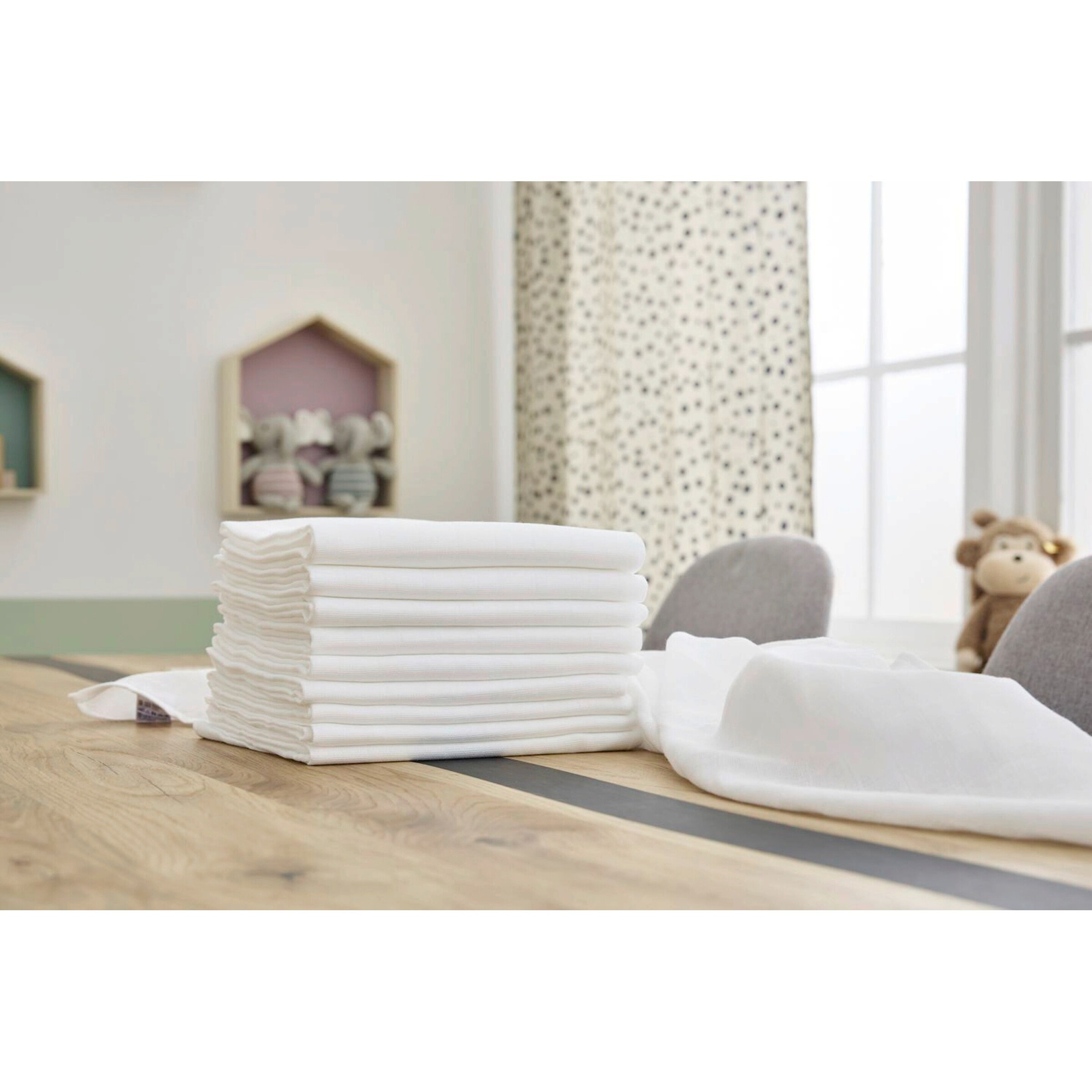 Bornino - Lieblinge 10er-Pack Mullwindeln 80x80 cm
