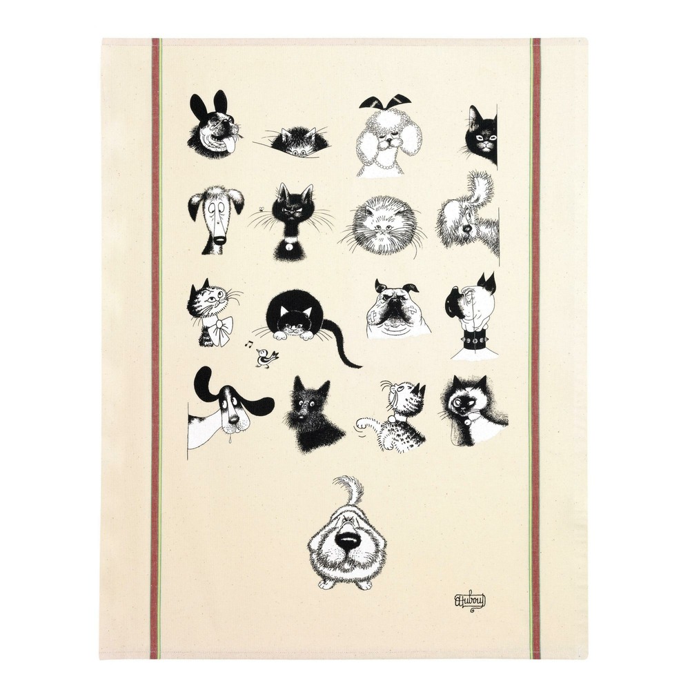 Grand torchon dubout multi portraits