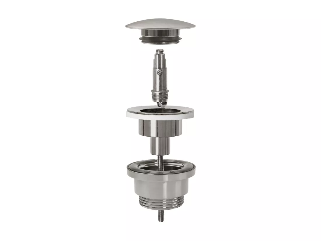 Bonde De Lavabo Universel Clic-Clac Rea Brush Nickel