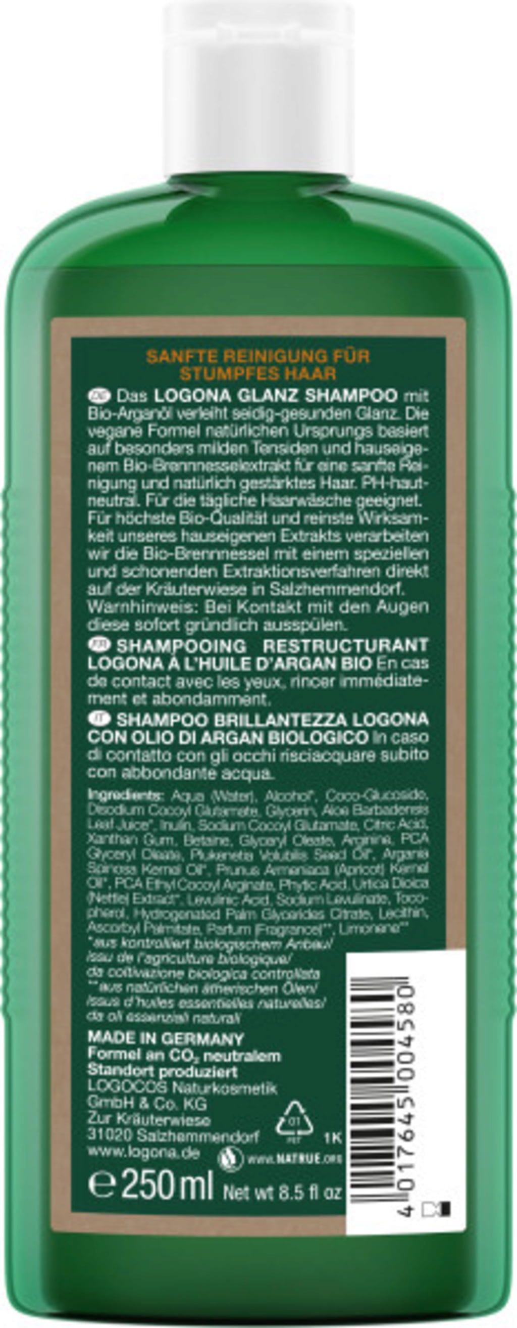 LOGONA  Glanz-Shampoo, 250 ml