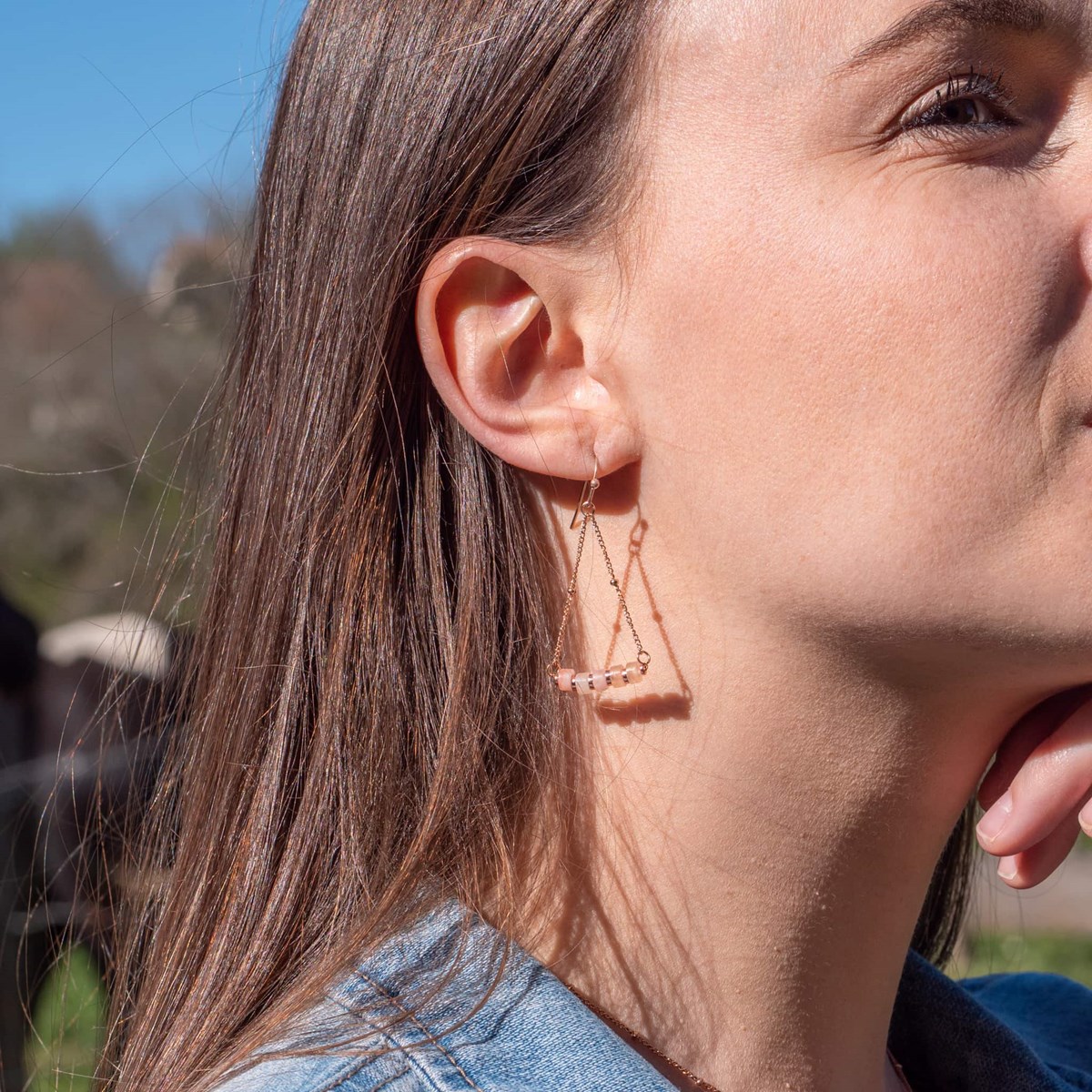 Boucles d'oreilles Piana en pierres de Soleil