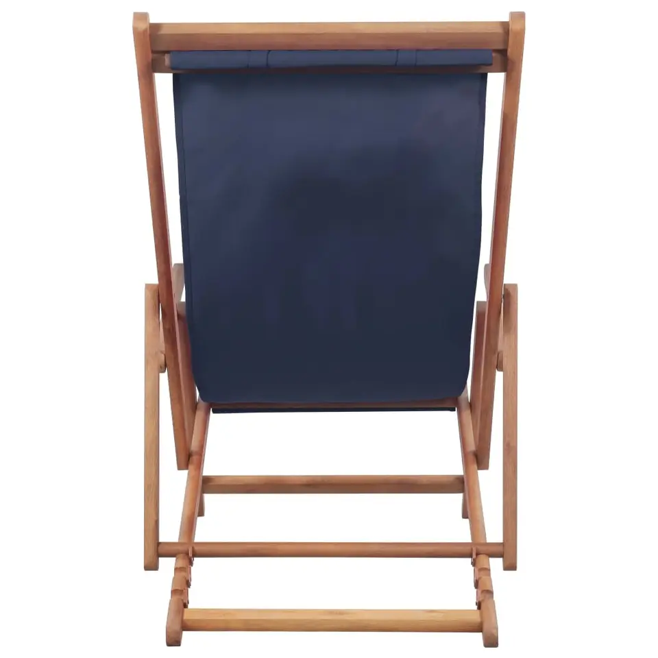 vidaXL - Strandstoel - Blauw - Stof