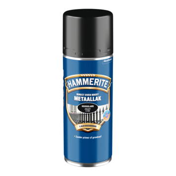 Hammerite metaallak spuitbus hoogglans zwart 400 ml