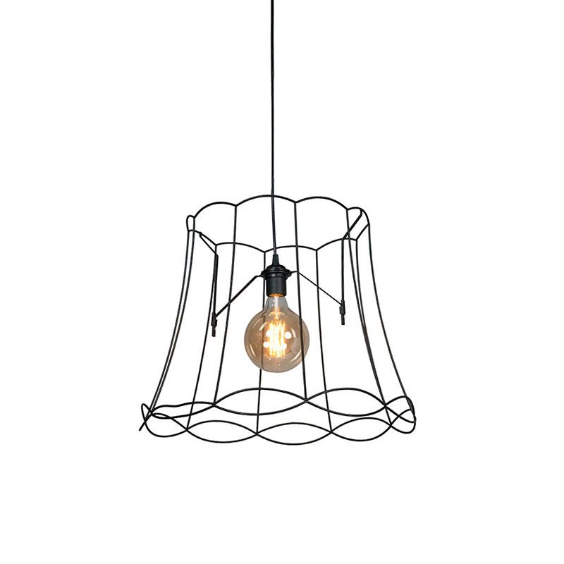 Retro hanglamp zwart 50 cm - Granny Frame
