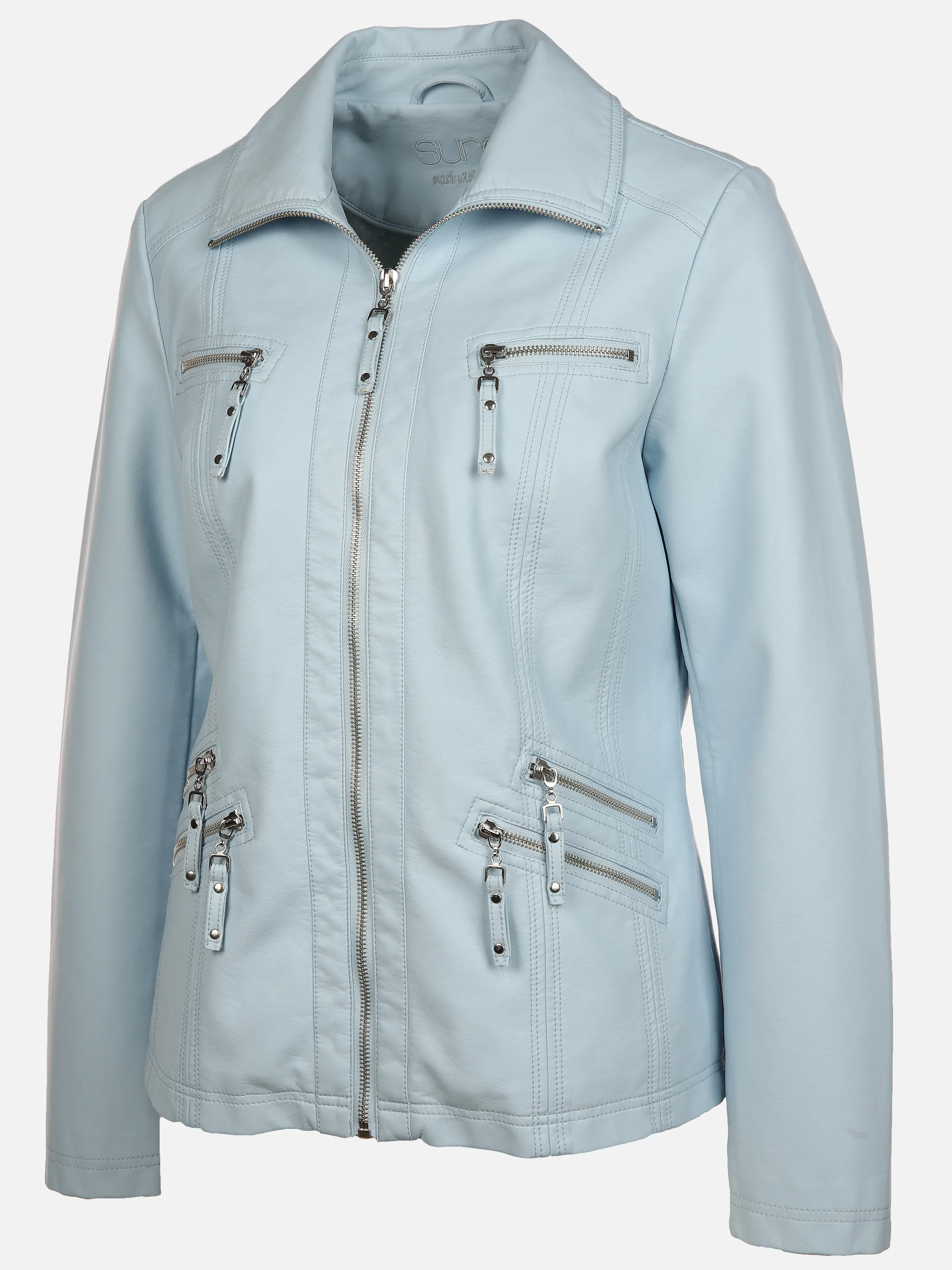 Damen Bikerjacke in Kunstleder