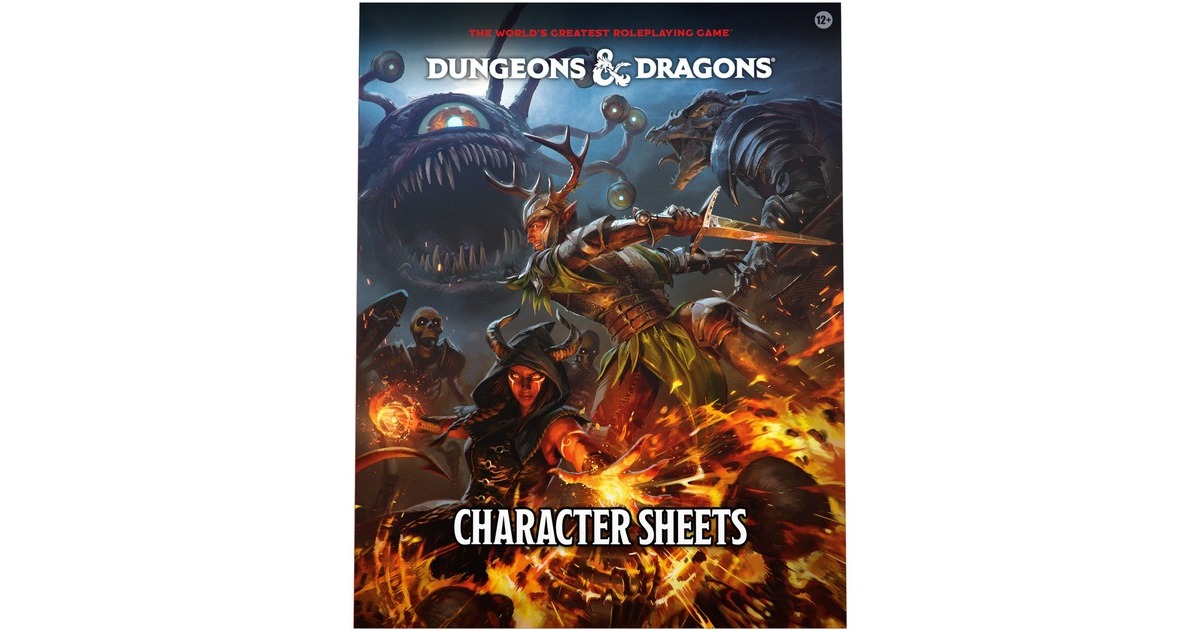 AsmodeeDungeons & Dragons 5.0 - Characters Sheets 2024 boek  (Engels, 2+ spelers, vanaf 12 jaar)