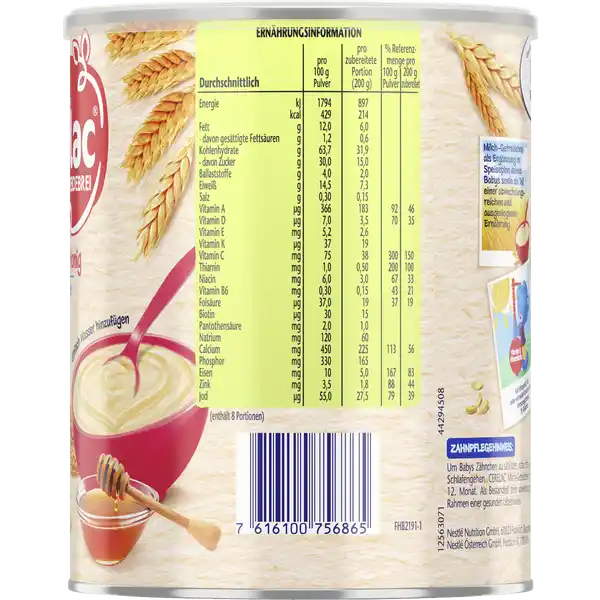Cerelac Milch-Getreidebrei Weizen+Honig ab dem 12. Monat