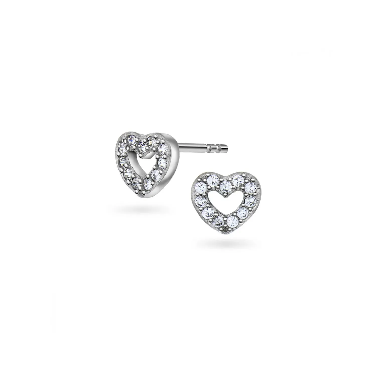 Pia&Per Heart Øreringe Sølv 68657-01