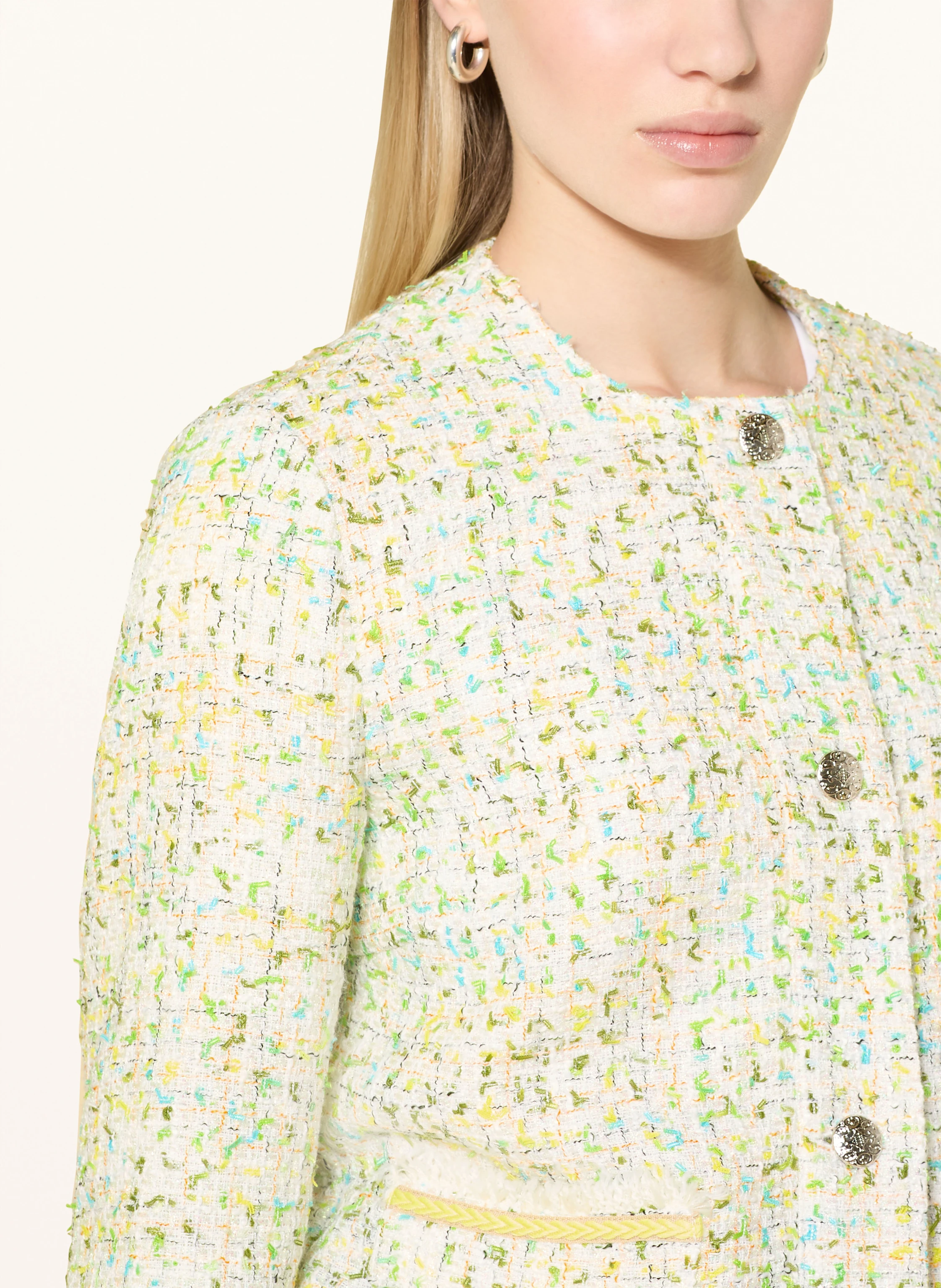 CARTOON Tweed-Jacke mit Glitzergarn