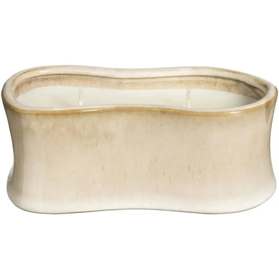 Kaars in pot Anna - lichtbruin - 6x14,5x7 cm