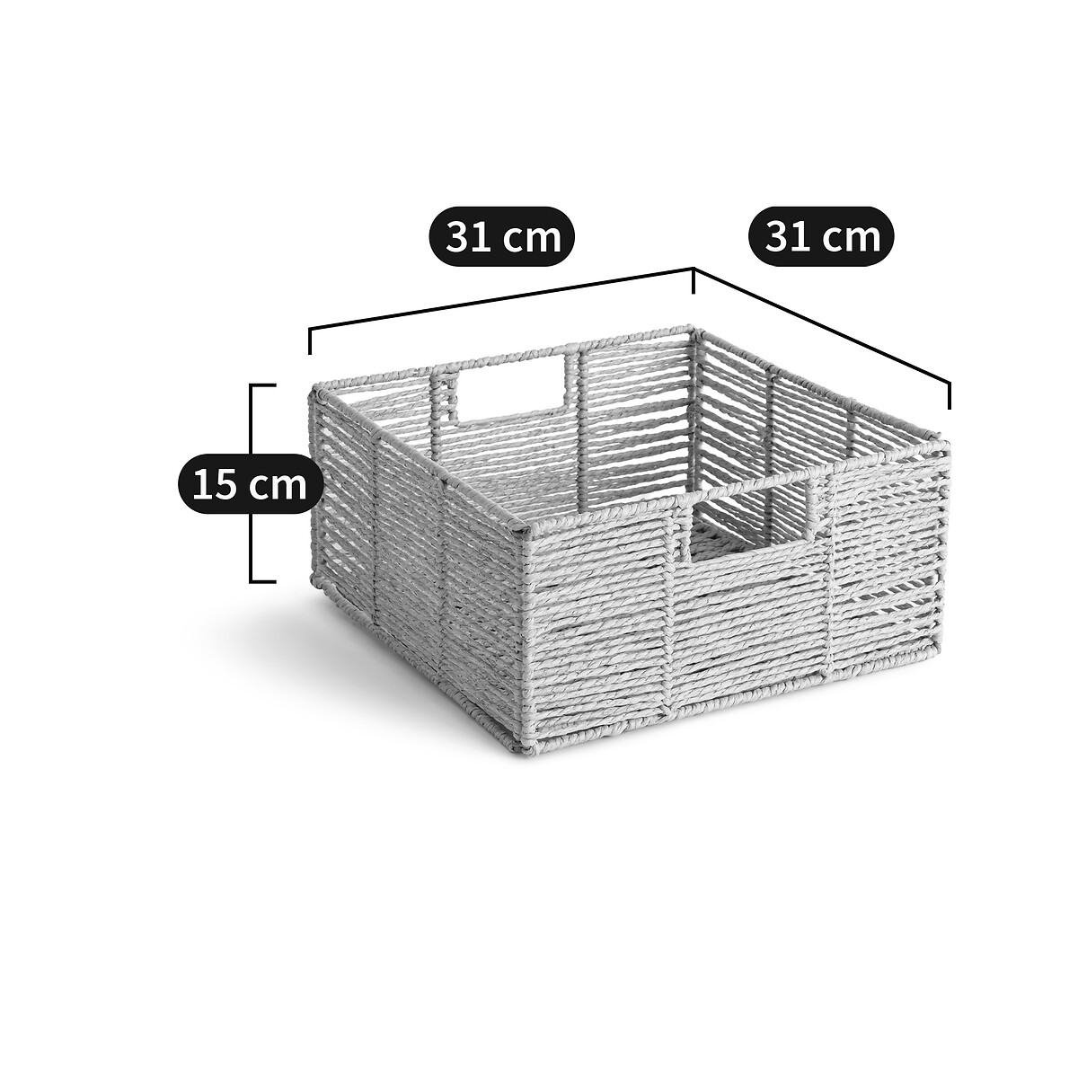 LA REDOUTE INTERIORS<br>Cesto dobrável em papel tecido, Lahjar