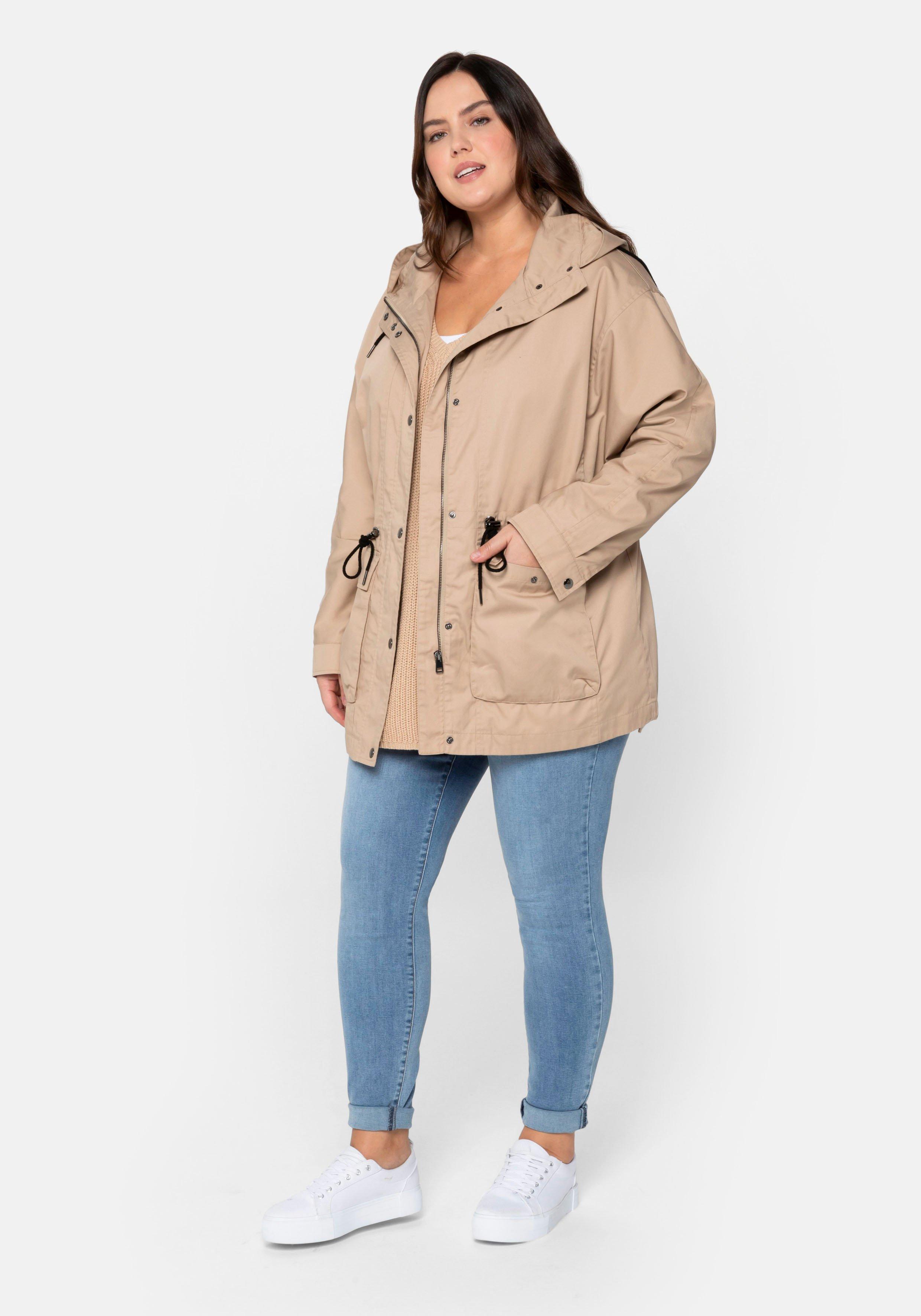 Leichte Kapuzen-Outdoorjacke, wasserabweisend